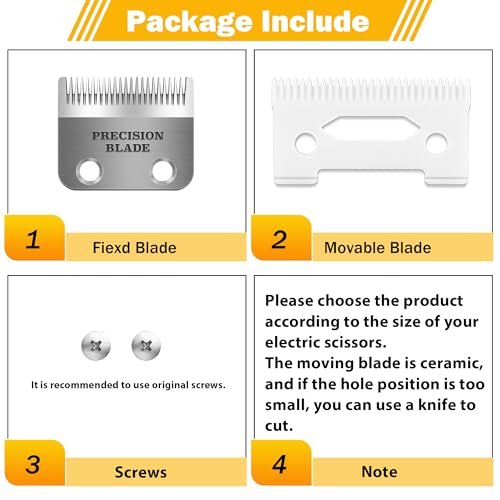 OwnLifeYF Precision Blade Fit for Wahl Clippers - 2 Holes Adjustable Carbon Steel Replacement Blade (Silver, 1 Pack) - görsel 10