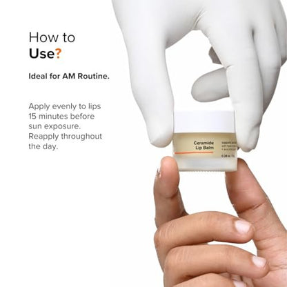 Minimalist Ceramide Lip Balm with Hyaluronic Acid for Dry Chapped Lips - 0.28 oz / 8g