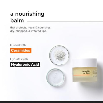 Minimalist Ceramide Lip Balm with Hyaluronic Acid for Dry Chapped Lips - 0.28 oz / 8g