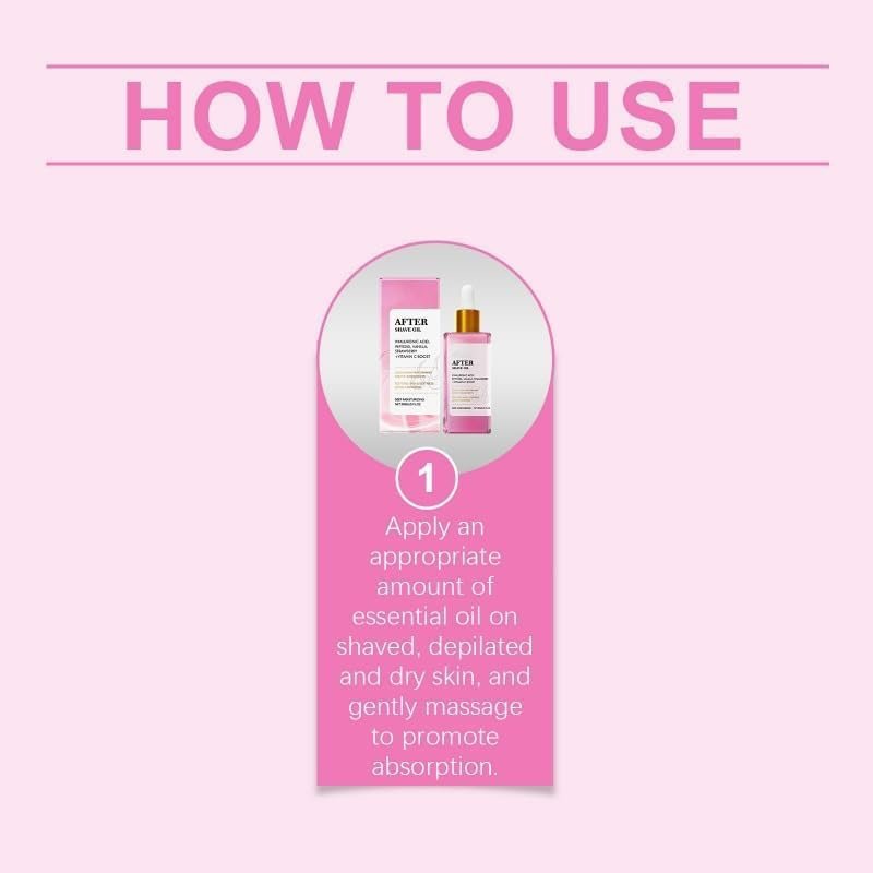 THUIOP Strawberry Vanilla After Shave Oil for Women - Soft Serve After Shave Oil, Prevent Ingrown Hairs & Dryness, 3 Fl Oz - görsel 5