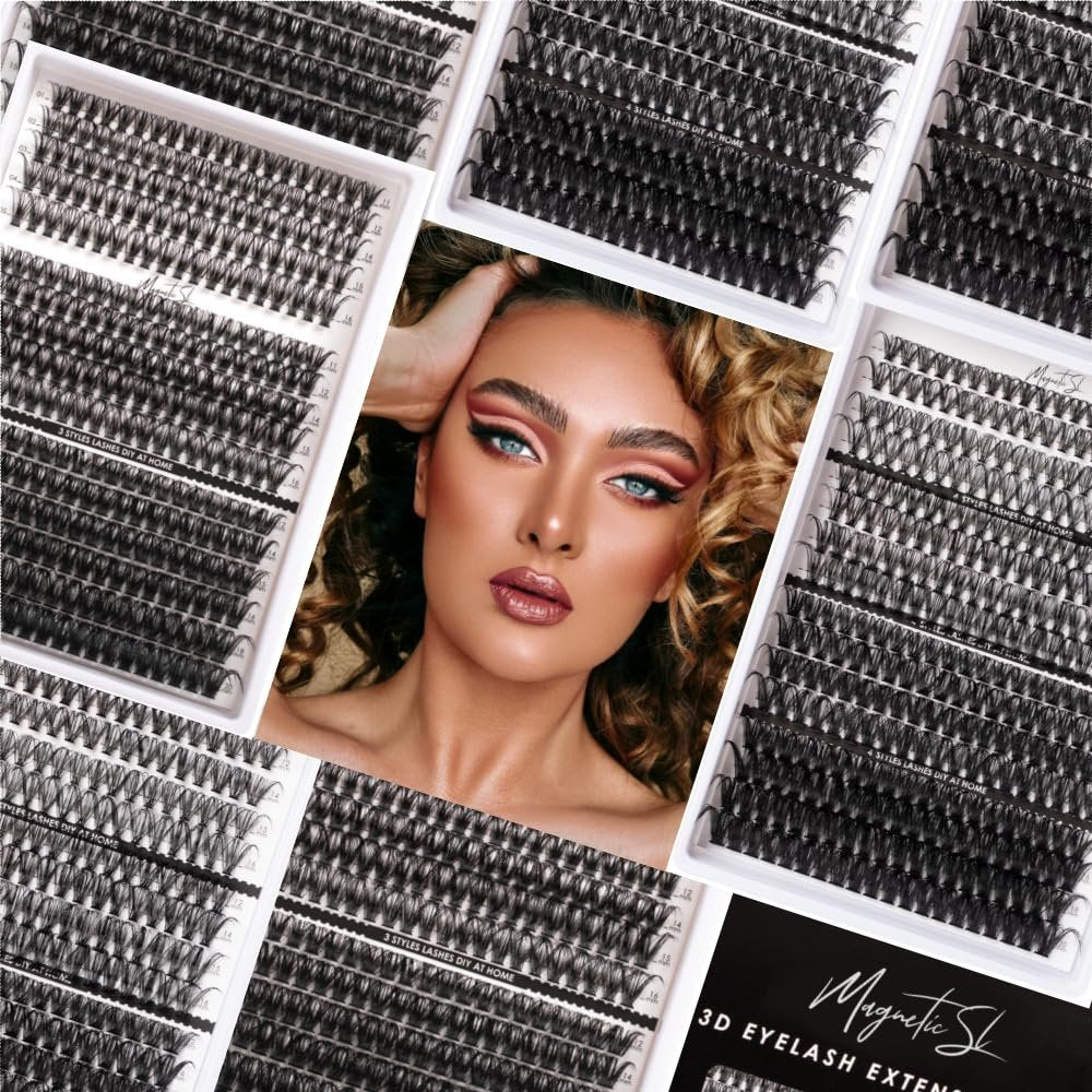 320 Pcs Lash Clusters Extension Kit - 30D 40D 80D 100D Individual Lashes 12-20mm with Bond, Seal, Remover & Tweezers - DIY Eyelash Extensions for Beginners & Pros - görsel 15