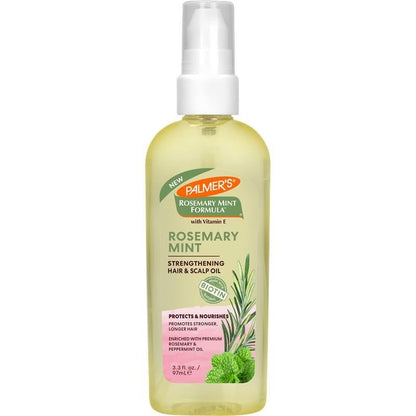 Palmer's Rosemary Mint Strengthening Hair & Scalp Oil, 3.3 fl. oz - Stimulate Growth, Hydrate & Protect Against Breakage