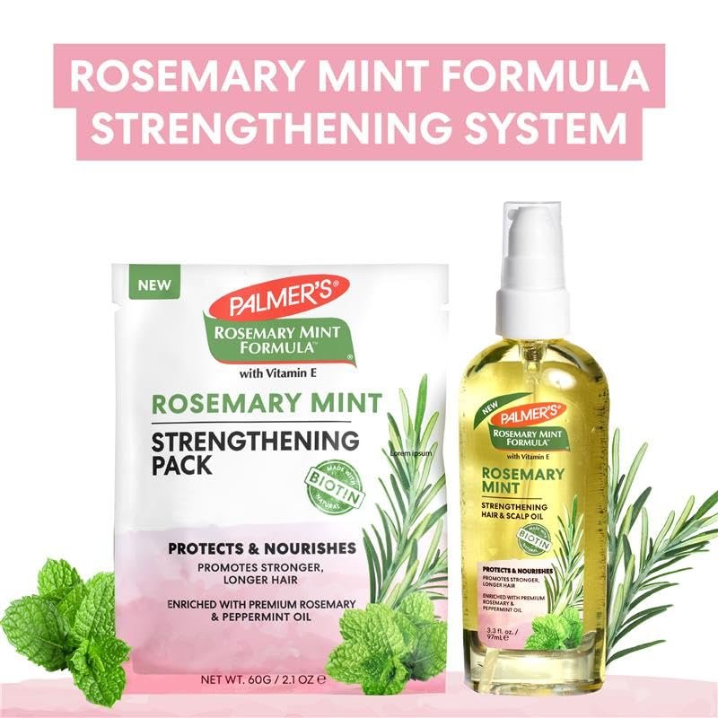 Palmer's Rosemary Mint Strengthening Hair & Scalp Oil, 3.3 fl. oz - Stimulate Growth, Hydrate & Protect Against Breakage - görsel 5