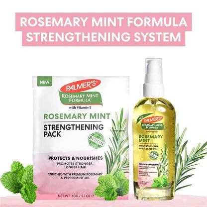 Palmer's Rosemary Mint Strengthening Hair & Scalp Oil, 3.3 fl. oz - Stimulate Growth, Hydrate & Protect Against Breakage