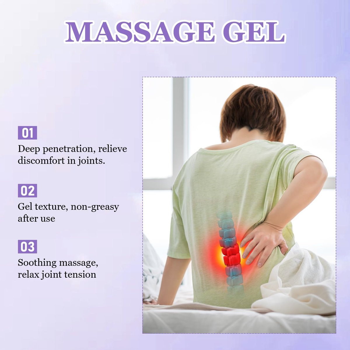 Hadaclub Joint Gel - Soothing Massage Gel for Knees, Lumbar, Neck, Hands and Feet (2-Pack) - görsel 5