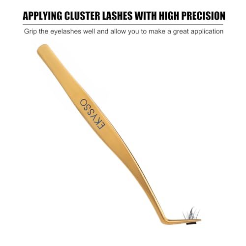 3-in-1 Cluster Eyelash Applicator Kit by ekysso | Precision Lash Tweezers for Clusters & Strip Lashes - görsel 6
