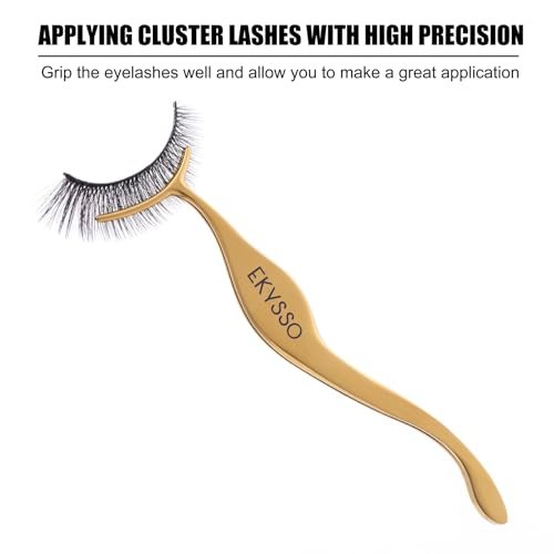 3-in-1 Cluster Eyelash Applicator Kit by ekysso | Precision Lash Tweezers for Clusters & Strip Lashes - görsel 4
