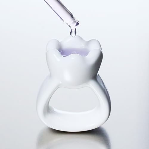 HAUA Ring Gua Sha – Premium Natural Ceramic Facial Massager for Face & Body, White Avelisse