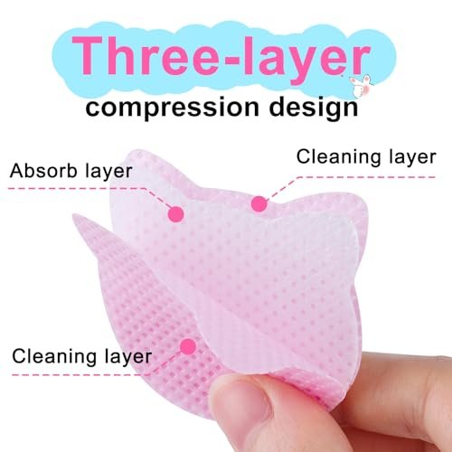 MEKK Lint Free Nail Wipes with Acetone Dispenser Set - 400 Cat-Shaped Wipes & 200ml Anti-Corrosion Pump Dispenser for Acetone, Alcohol, Nail Polish Remover - görsel 12