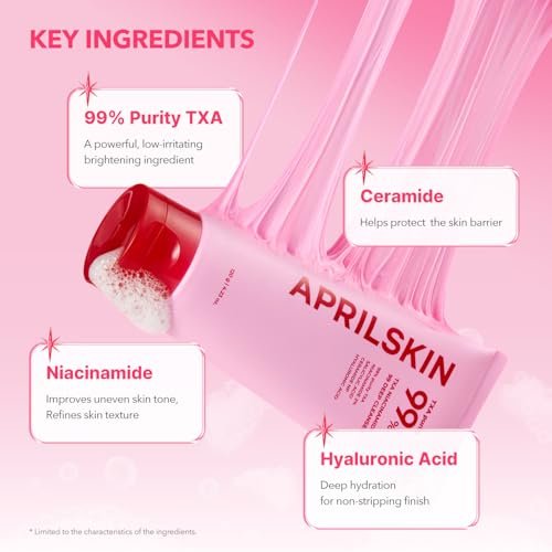 APRILSKIN TXA Niacinamide 99 Pore Care Pink Bubble Gum Deep Cleanser - 99% High-Purity TXA+Niacinamide All-in-One Cleanser for Deep Cleansing, Blackhead Care, Pore Care, Moisturizing - 4.23 fl.oz. - görsel 8
