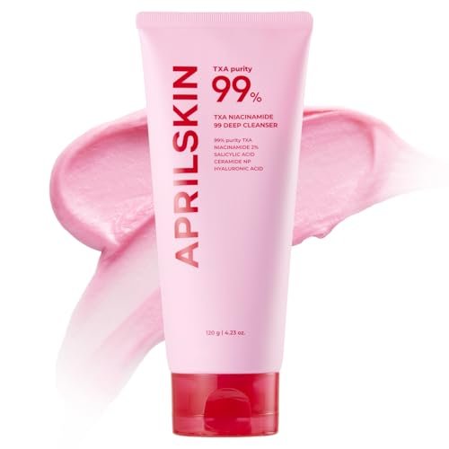 APRILSKIN TXA Niacinamide 99 Pore Care Pink Bubble Gum Deep Cleanser - 99% High-Purity TXA+Niacinamide All-in-One Cleanser for Deep Cleansing, Blackhead Care, Pore Care, Moisturizing - 4.23 fl.oz. - görsel 2