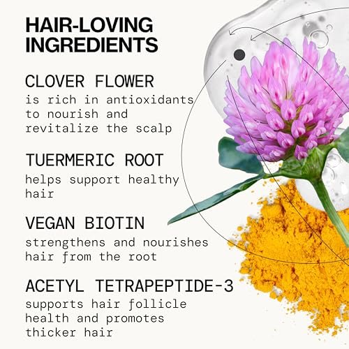 Pacifica Invisible Calming Hair Serum - Frizz Control & Hair Thickening Treatment with Turmeric, Guava, Peptides, Biotin & Caffeine - Vegan & Cruelty-Free Leave-In Scalp Serum (1 fl oz) - görsel 8