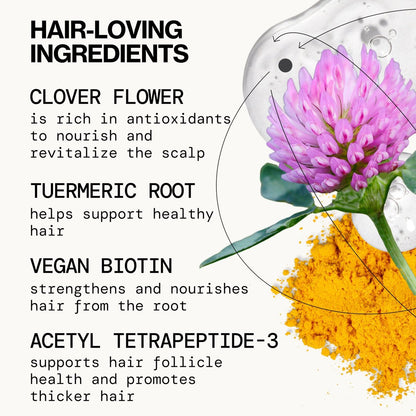 Pacifica Invisible Calming Hair Serum - Frizz Control & Hair Thickening Treatment with Turmeric, Guava, Peptides, Biotin & Caffeine - Vegan & Cruelty-Free Leave-In Scalp Serum (1 fl oz)