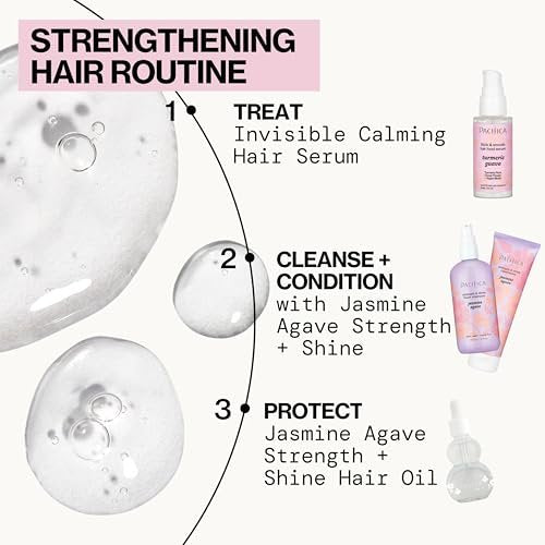 Pacifica Invisible Calming Hair Serum - Frizz Control & Hair Thickening Treatment with Turmeric, Guava, Peptides, Biotin & Caffeine - Vegan & Cruelty-Free Leave-In Scalp Serum (1 fl oz) - görsel 16