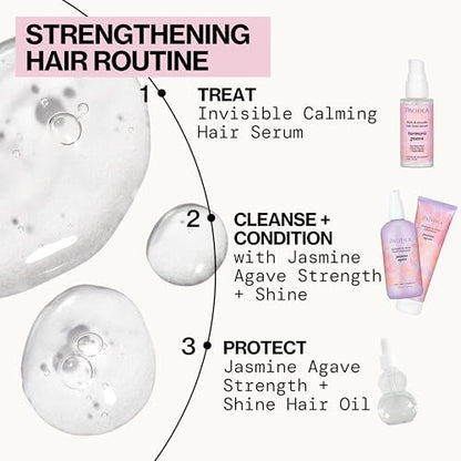 Pacifica Invisible Calming Hair Serum - Frizz Control & Hair Thickening Treatment with Turmeric, Guava, Peptides, Biotin & Caffeine - Vegan & Cruelty-Free Leave-In Scalp Serum (1 fl oz)