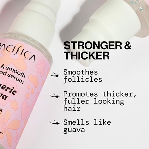 Pacifica Invisible Calming Hair Serum - Frizz Control & Hair Thickening Treatment with Turmeric, Guava, Peptides, Biotin & Caffeine - Vegan & Cruelty-Free Leave-In Scalp Serum (1 fl oz) - görsel 6