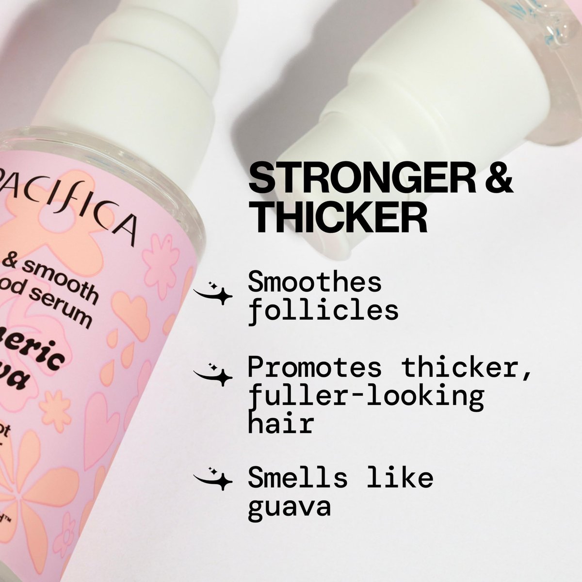 Pacifica Invisible Calming Hair Serum - Frizz Control & Hair Thickening Treatment with Turmeric, Guava, Peptides, Biotin & Caffeine - Vegan & Cruelty-Free Leave-In Scalp Serum (1 fl oz) - görsel 5