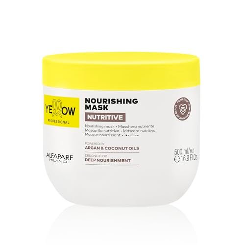 ALFAPARF MILANO Yellow Professional Nutritive Nourishing Mask for Dry Hair - Argan & Coconut Oils, Deep Nourishment, 16.9 fl oz (500ml) - görsel 2
