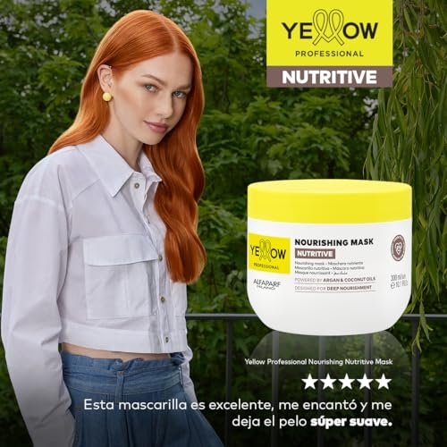 ALFAPARF MILANO Yellow Professional Nutritive Nourishing Mask for Dry Hair - Argan & Coconut Oils, Deep Nourishment, 16.9 fl oz (500ml) - görsel 16