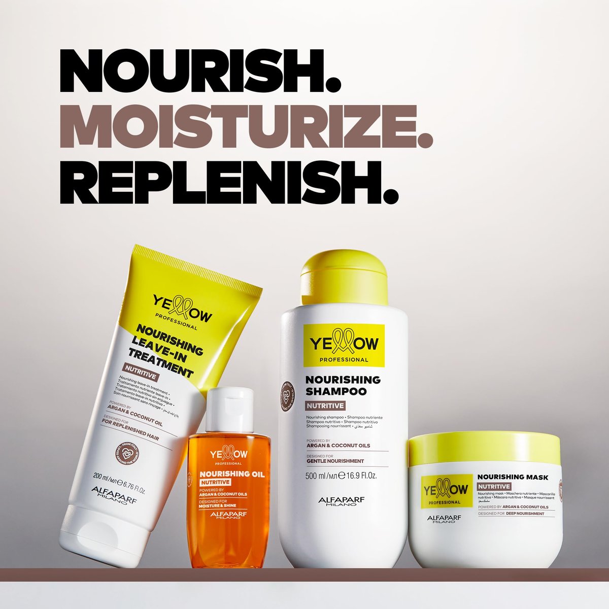 ALFAPARF MILANO Yellow Professional Nutritive Nourishing Mask for Dry Hair - Argan & Coconut Oils, Deep Nourishment, 16.9 fl oz (500ml) - görsel 11