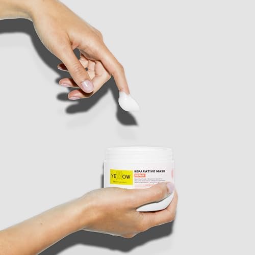 ALFAPARF MILANO Yellow Professional Repair Reparative Mask for Damaged Hair - Bond Complex & Cacao Butter - Intense Strength, 10.1 fl oz - görsel 8