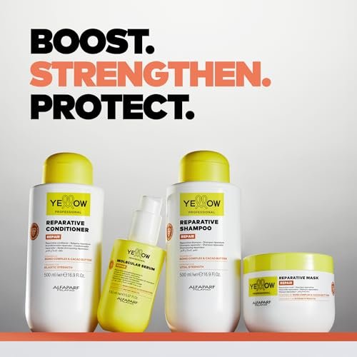 ALFAPARF MILANO Yellow Professional Repair Reparative Shampoo for Damaged Hair - Bond Complex & Cacao Butter - 16.9 fl oz - görsel 14