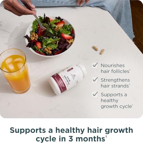 Ancient Nutrition Hair Growth + Collagen Supplement – Hydrolyzed Collagen Peptides with Clinically Studied Superfoods for Thicker, Fuller Hair & Radiant Skin, 60 Count Avelisse