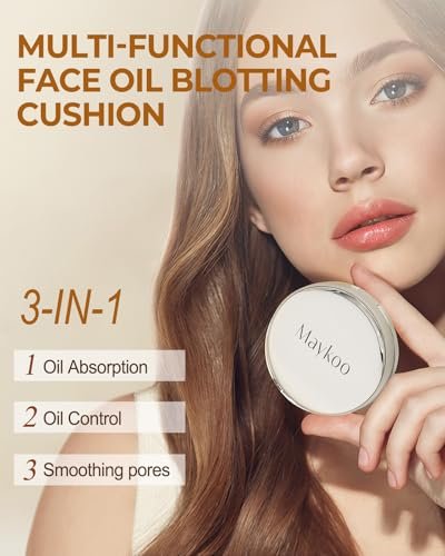 Face Oil Blotting Cushion – Oil Absorbing Liquid Mattifying Cushion with Natural Tea Tree for Oily Skin, Reusable Alternative to Oil Blotting Paper Avelisse