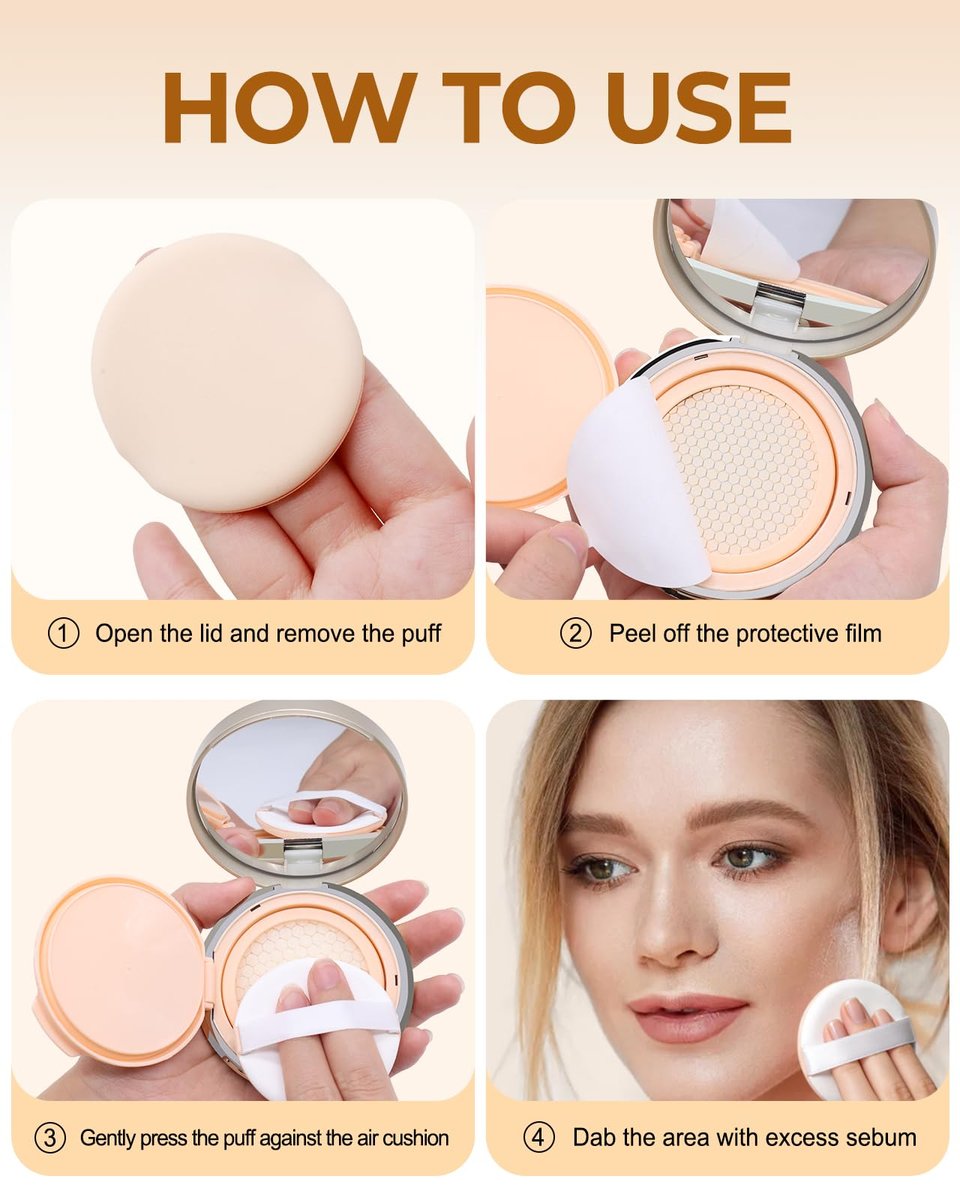 Face Oil Blotting Cushion – Oil Absorbing Liquid Mattifying Cushion with Natural Tea Tree for Oily Skin, Reusable Alternative to Oil Blotting Paper Avelisse