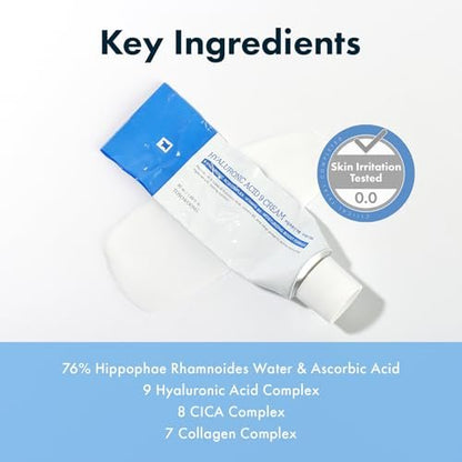 TOSOWOONG Hyaluronic Acid 9 Cream - Long-Lasting Hydration Moisturizer with Vitamin B5, Collagen, Niacinamide & Centella Asiatica - Daily Face Cream for Korean Skincare Routine - 1.69 fl.oz (50ml) Avelisse