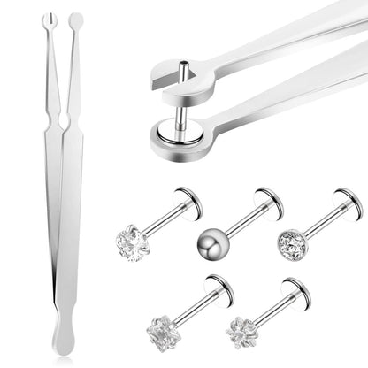 LLOUSSAK Professional Piercing Clamps – Stainless Steel Jewelry Changing Tool for Nose, Ear & Belly Piercings Avelisse