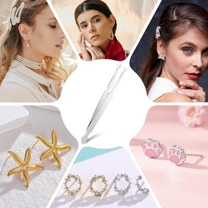 LLOUSSAK Professional Piercing Clamps – Stainless Steel Jewelry Changing Tool for Nose, Ear & Belly Piercings Avelisse