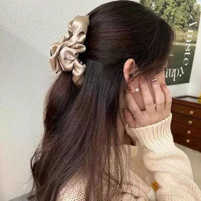 Silk Hair Clip for Women – 4.7" Large Banana Jaw Clip Strong Hold, High Cranial Crest Hair Claw (3-Pack, Pink) Avelisse
