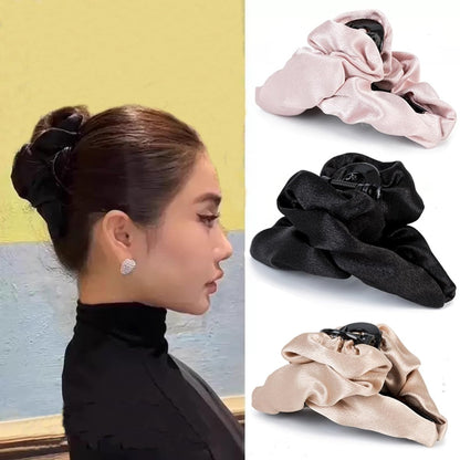 Silk Hair Clip for Women – 4.7" Large Banana Jaw Clip Strong Hold, High Cranial Crest Hair Claw (3-Pack, Pink) Avelisse