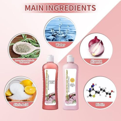 Onion Rosemary Shampoo and Conditioner Set for Hair Growth, Softness & Shine - 8.38 Fl Oz Each Avelisse