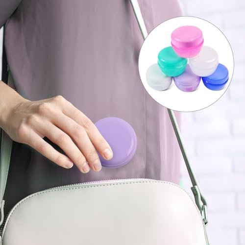 6 Pcs 20ml Small Travel Containers - Leakproof Travel Size Jars for Toiletries, Creams, Lotion - Includes 2 Small Spoons - görsel 14