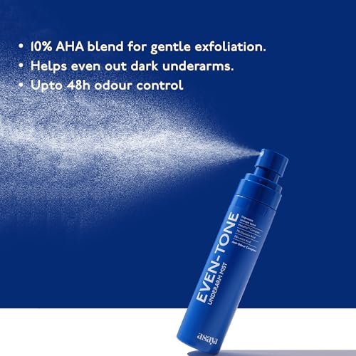 Asaya Even Tone Mist for Dark Underarms – 7% Glycolic Acid, 3% Lactic Acid & MelaMe™ – Spray for Underarm Pigmentation Removal, Fades Dark Patches & Controls Odour – 3.38 Fl Oz - görsel 10