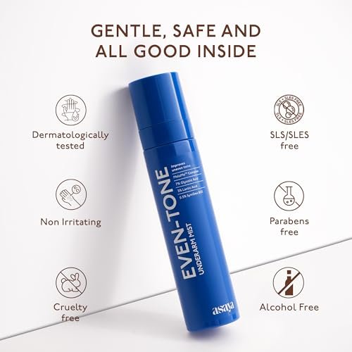 Asaya Even Tone Mist for Dark Underarms – 7% Glycolic Acid, 3% Lactic Acid & MelaMe™ – Spray for Underarm Pigmentation Removal, Fades Dark Patches & Controls Odour – 3.38 Fl Oz - görsel 16