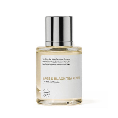 Dossier Original Eau de Parfum - Sage & Black Tea Renew - Unisex - Allure Best of Beauty Award Winner - 50ml Long-lasting Perfume Crafted in France Avelisse