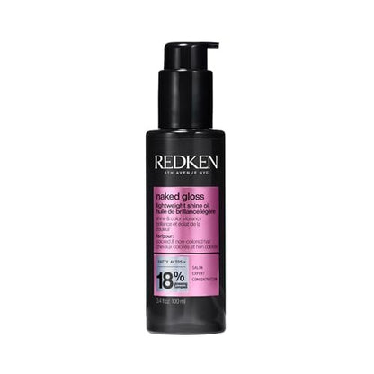 Redken Naked Gloss Shine Hair Oil - Lightweight Heat Protectant & Frizz Control for Dull or Color-Treated Hair Avelisse