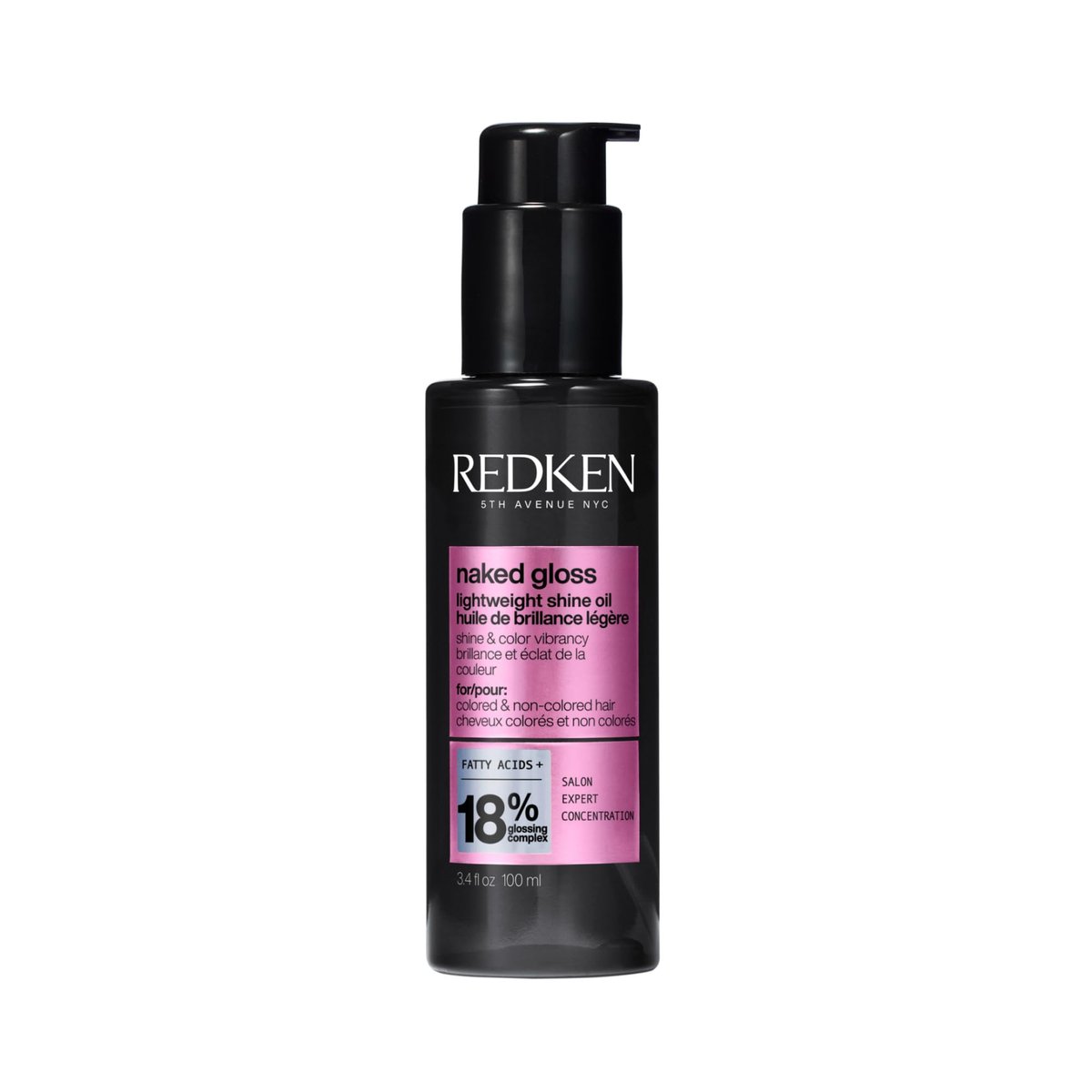 Redken Naked Gloss Shine Hair Oil - Lightweight Heat Protectant & Frizz Control for Dull or Color-Treated Hair Avelisse