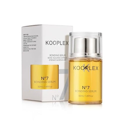 KOOPLEX No.7 Bonding Hair Serum – Leave-In Repair Treatment with Heat Protection up to 450°F, Lightweight Anti-Frizz Formula for Damaged, Color-Treated & Curly Hair 1.69 fl oz (50 ml)