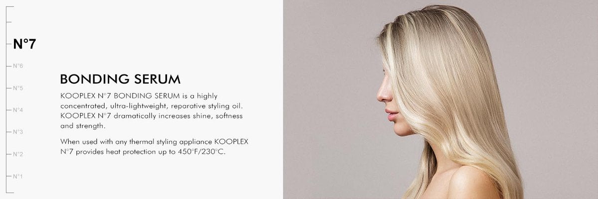 KOOPLEX No.7 Bonding Hair Serum – Leave-In Repair Treatment with Heat Protection up to 450°F, Lightweight Anti-Frizz Formula for Damaged, Color-Treated & Curly Hair 1.69 fl oz (50 ml) - görsel 9