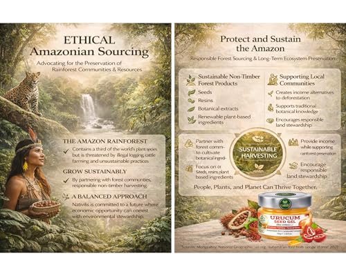 Nativilis Amazonian Urucum Seed Gel - Natural Tan Enhancer with UV Protection, After Sun Glow & Copaiba Benefits (3.38 oz) - görsel 10