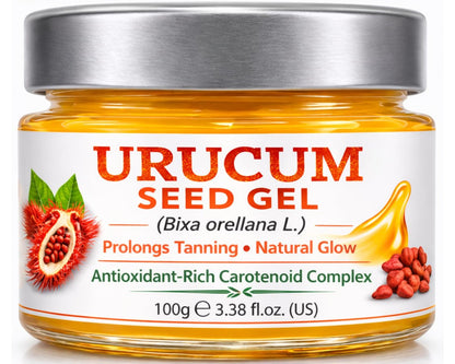 Nativilis Amazonian Urucum Seed Gel - Natural Tan Enhancer with UV Protection, After Sun Glow & Copaiba Benefits (3.38 oz)