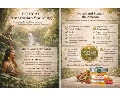 Nativilis Amazonian Urucum Seed Gel - Natural Tan Enhancer with UV Protection, After Sun Glow & Copaiba Benefits (3.38 oz)