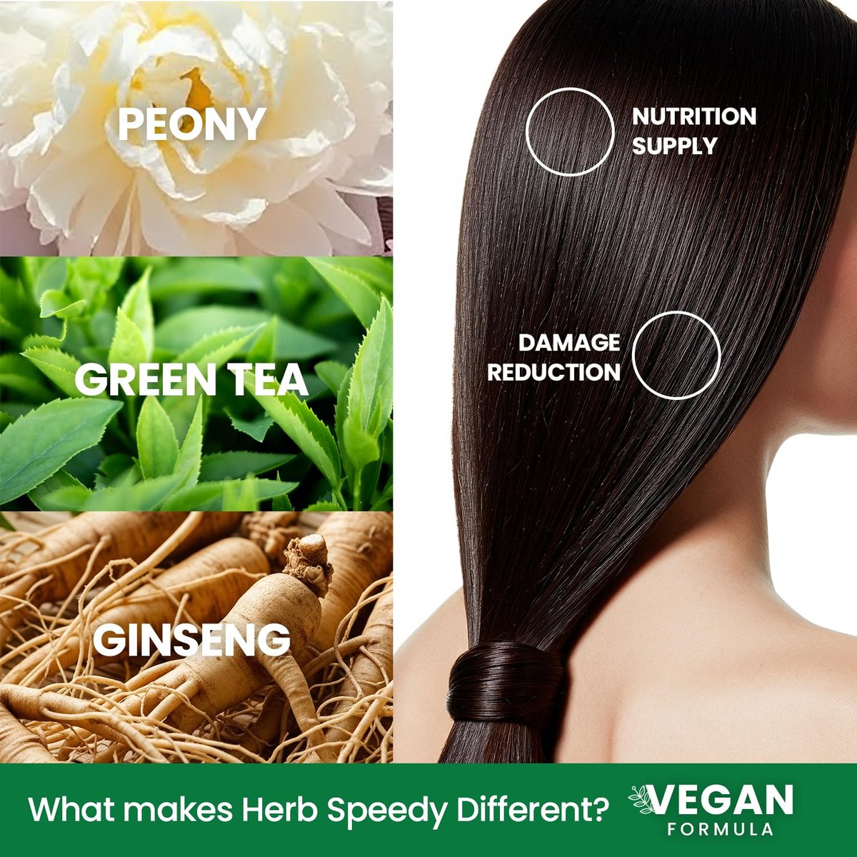 Herb Speedy Color Cream Natural Black – Korean Herbal Vegan Hair Dye, PPD-Free, Ammonia-Free, Hypoallergenic, Odorless, 100% Gray Coverage, Quick 20-Minute Application Avelisse