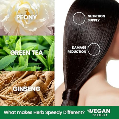 Herb Speedy Color Cream Natural Black – Korean Herbal Vegan Hair Dye, PPD-Free, Ammonia-Free, Hypoallergenic, Odorless, 100% Gray Coverage, Quick 20-Minute Application Avelisse