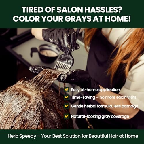 Herb Speedy Color Cream Natural Black – Korean Herbal Vegan Hair Dye, PPD-Free, Ammonia-Free, Hypoallergenic, Odorless, 100% Gray Coverage, Quick 20-Minute Application Avelisse