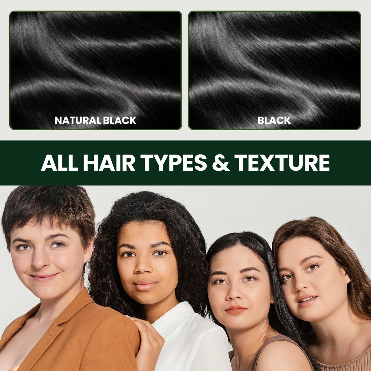 Herb Speedy Color Cream Natural Black – Korean Herbal Vegan Hair Dye, PPD-Free, Ammonia-Free, Hypoallergenic, Odorless, 100% Gray Coverage, Quick 20-Minute Application Avelisse